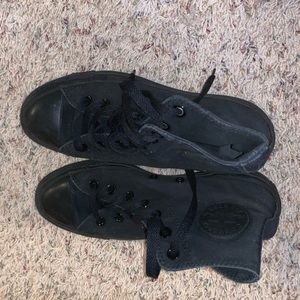 Black high top converse
